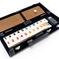 Bello Games New York, Inc. Spring Street Deluxe Designer Rummy Game Set with Wooden Racks and Large Size Engraved Numbers in a Blue Velour Case