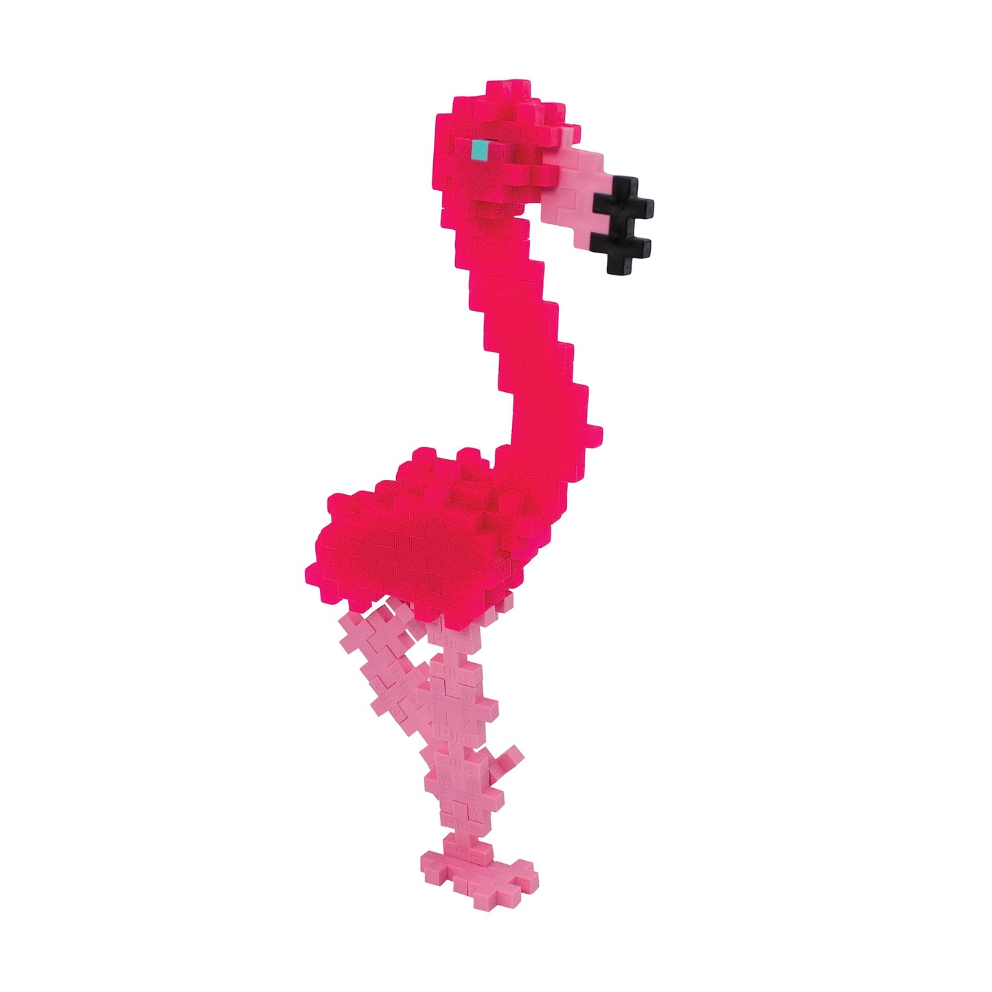 PLUS PLUS Flamingo - 3D Animal Figurine Building Block Set Tube, Mini Interlocking Puzzle Pieces - Fun Stem Toys for Kids