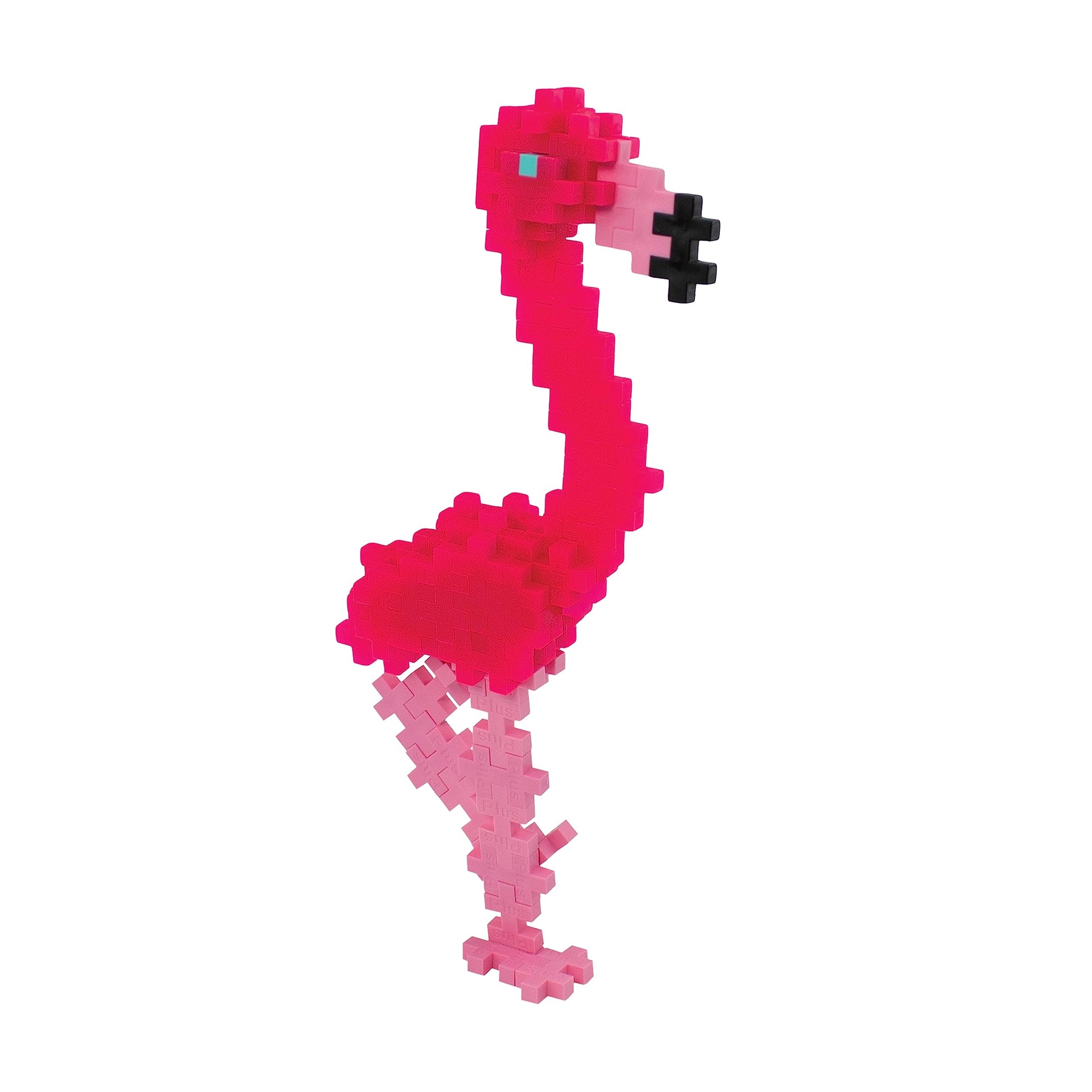 PLUS PLUS Flamingo - 3D Animal Figurine Building Block Set Tube, Mini Interlocking Puzzle Pieces - Fun Stem Toys for Kids