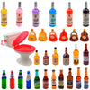 30 PCS 29 Styles Mini Wine Bottles Cake Toppers with 1 Plastic Miniature Toilet Toy Funny Dollhouse Cupcake Cake Topper Gift Set for Birthday Party
