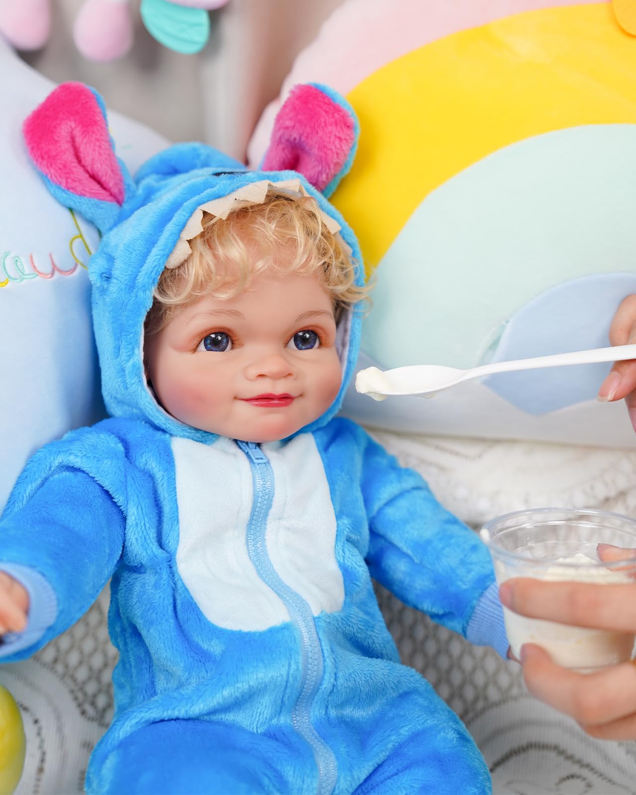 VacosHeart Reborn Dolls Baby Clothes for 17-22 Inch Dolls, Handmade Pajamas Set Boys One-Piece Outfit Clothing Accessories for Lifelike Newborn Toy