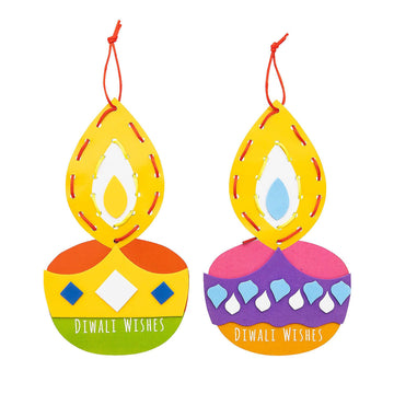 Diwali Wishes Lacing Craft Kit - Makes 12