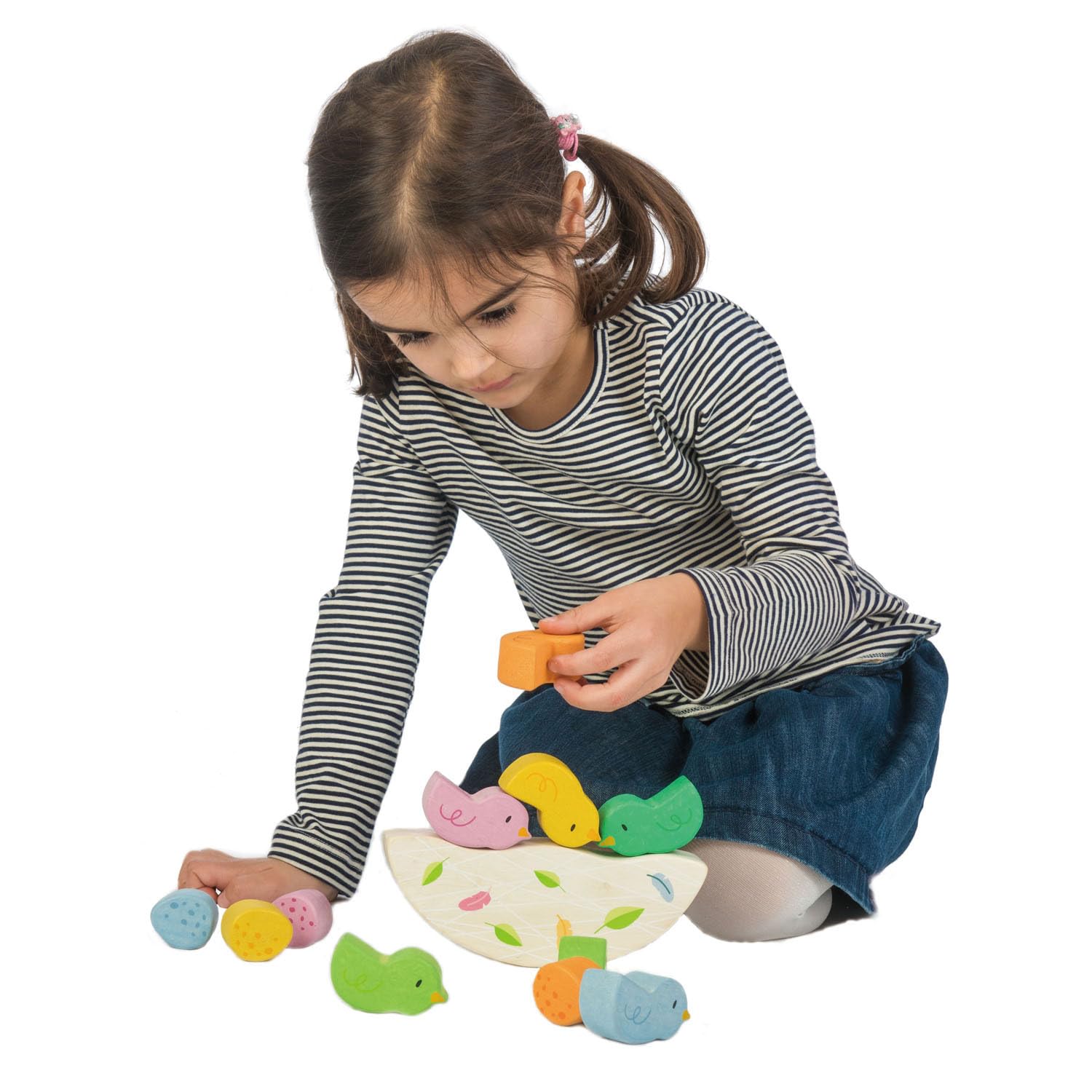 Tender Leaf Toys - Rocking Baby Birds - 12 Piece Balance Toy - STEM Toy - Early Learning to Develop Strategic Thinking and Fine Motor Skills - Wooden