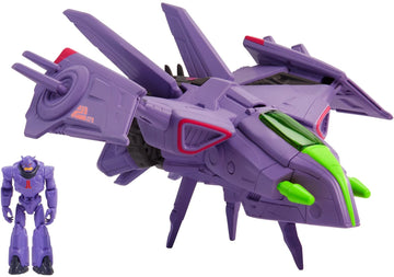 Mattel Disney Pixar Lightyear Hyperspeed Series Zurg Fighter Ship 9.25 Inches Long Authentic Detail, with Zurg Figure 2.25 Inches Tall, Fan Gift Ages