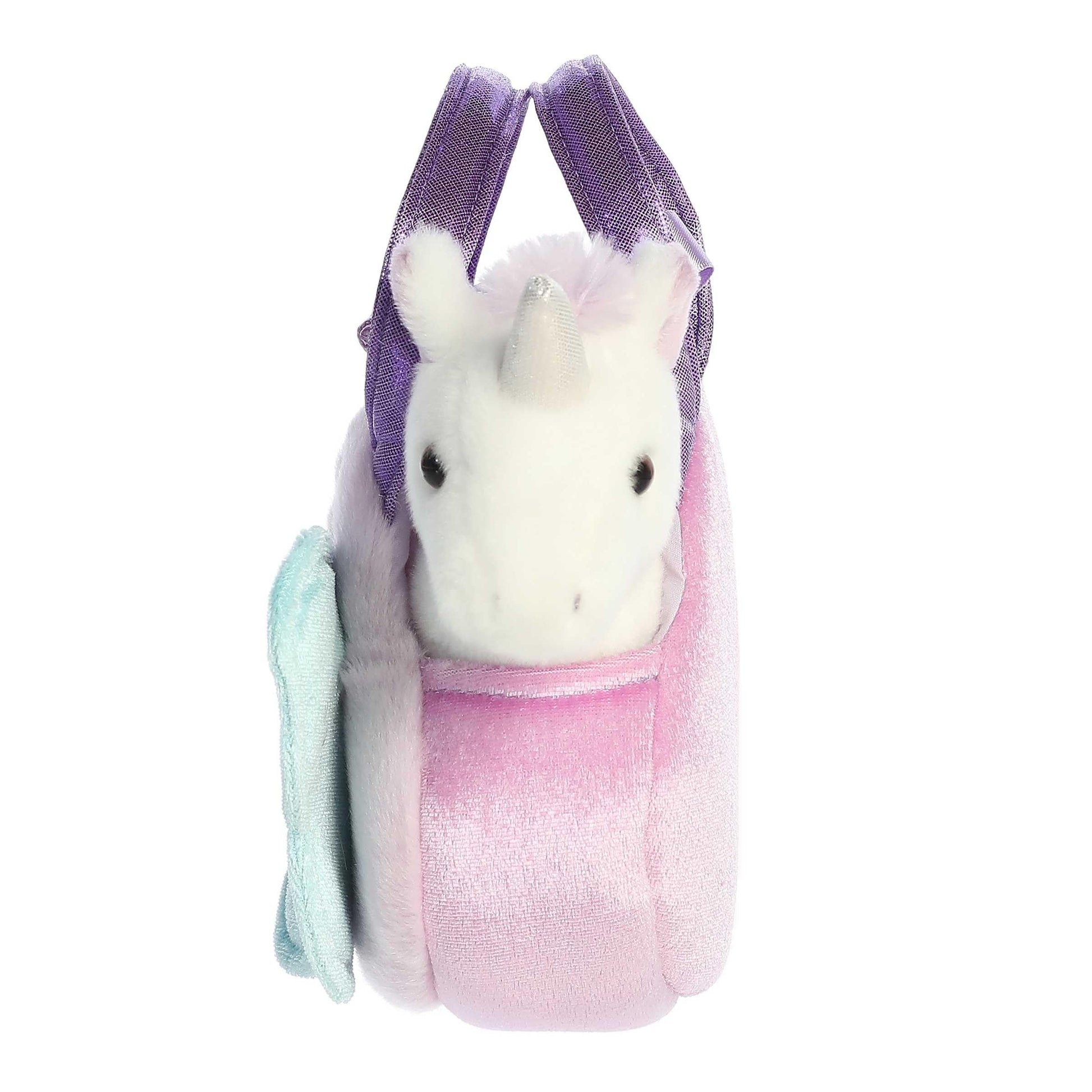 Aurora® Fashionable Fancy Pals™ Lil Butterfly™ Unicorn Stuffed Animal - Plush with Stylish Purse for Dress Up Fun - Perfect for Kids 3+ Years