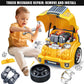 MUGEYMYD Large Truck Engine Toy for Kids 3-5, Take Apart Motor Vehicle Pretend Play Car with Light and Sound, Kids Mechanic Workshop Set, Toy Engine