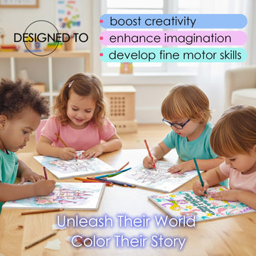 COACO Personalized Coloring Books for Kids, Custom Name on Every Page (32 Pages), Screen-Free Travel Activity for Toddlers, Great Birthday Gift