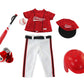 American Fashion World Red Baseball Uniform for 18-Inch Dolls | Accessories Included | Premium Quality & Trendy Design