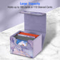 CaseBot Card Deck Box Compatible with MTG/TCG/CCG, Magnetic Game Card Case Large Size Fits Up 180+ Game Cards with PU Divider, Lilac Marble