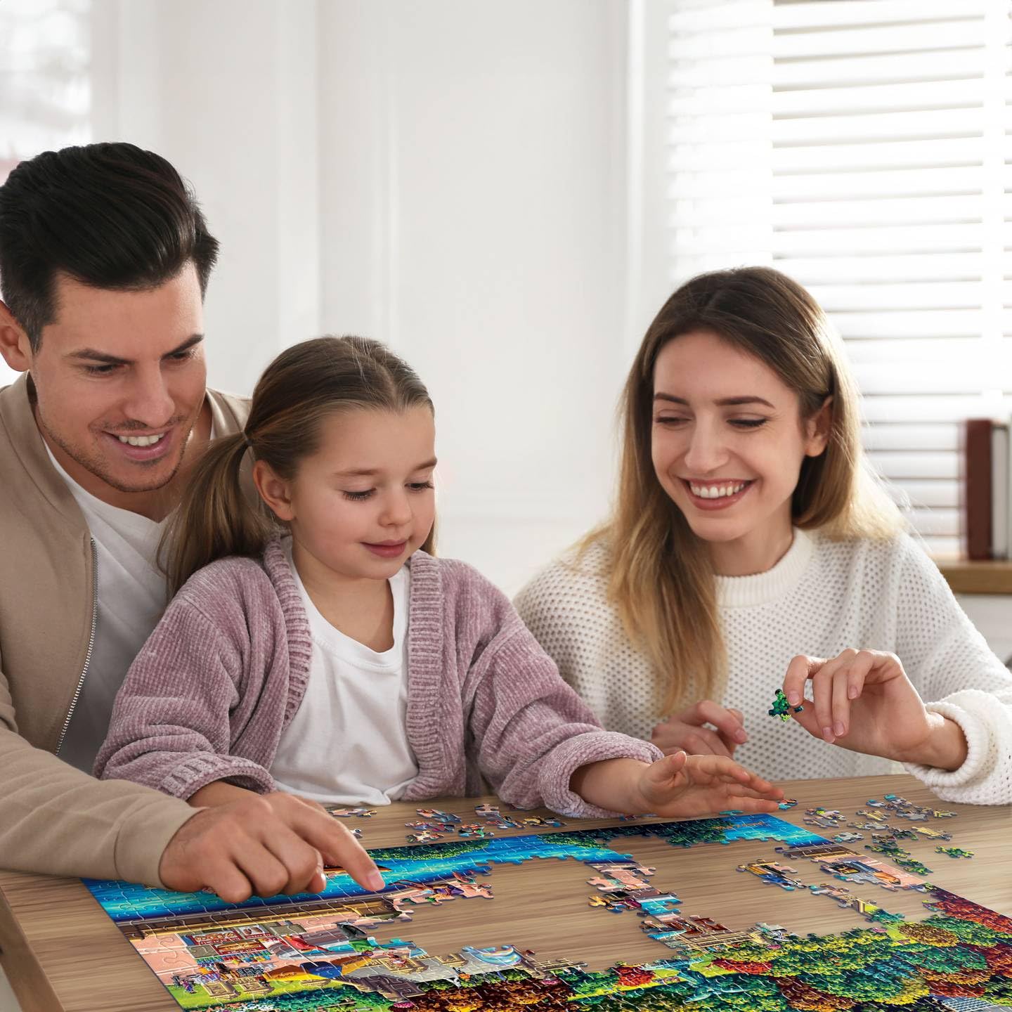 Boardwalk New York Central Park 1000 Piece Jigsaw Puzzle Fun Colorful Autumn Puzzles with Premium Box, Gift for Adults and Family 19"x26"