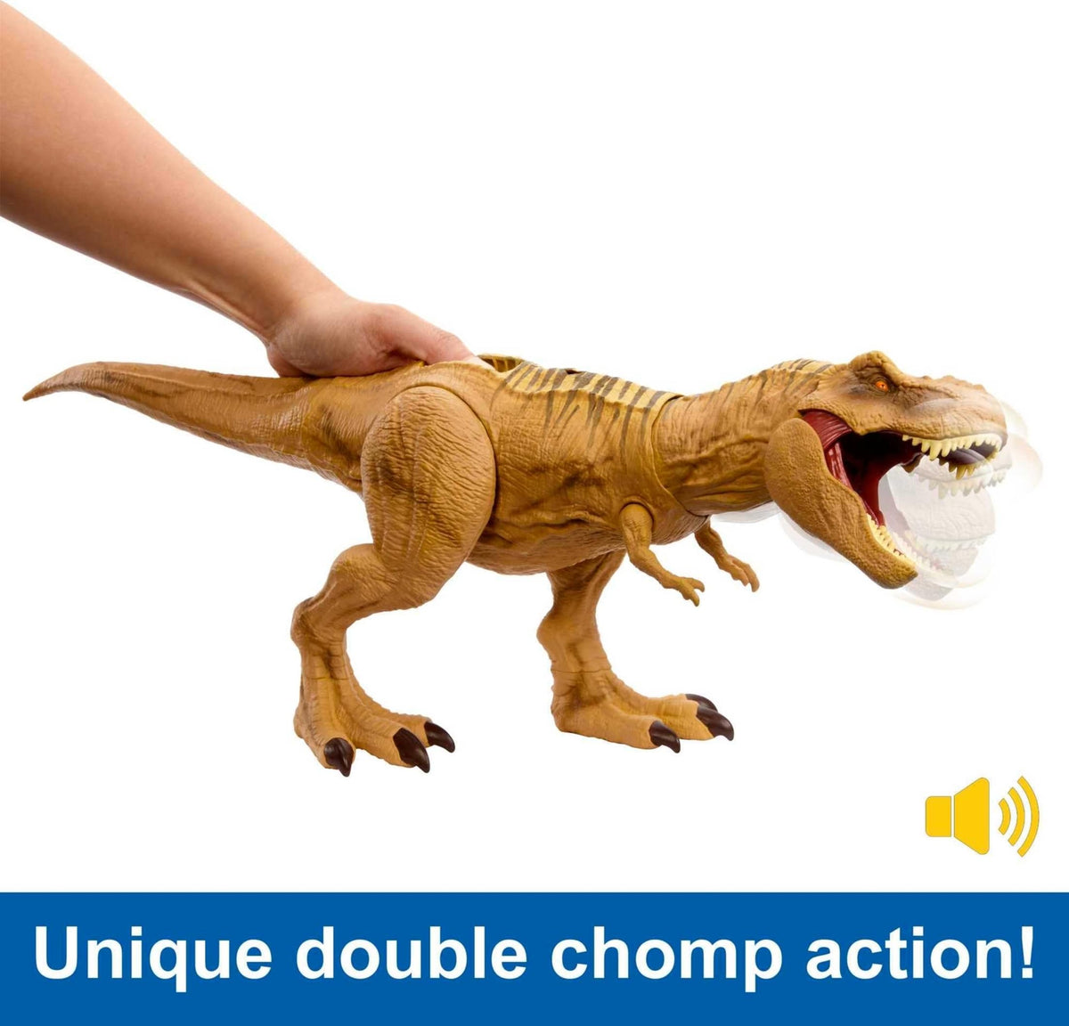 Mattel Jurassic World Track 'n Attack Dinosaur Action Figure, Tyrannosaurus Rex Toy with Lights, Sound, Motion & Accessories, Plus Downloadable App &