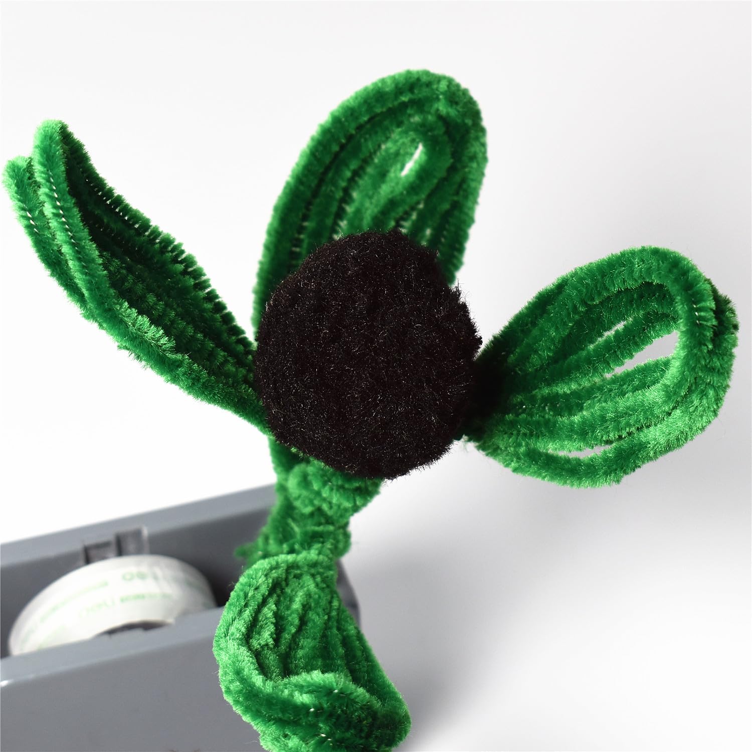Pipe Cleaners 100 Pieces Chenille Stems Dark Green for DIY Art Decorations Creative Craft (6 mm x 12 Inch)