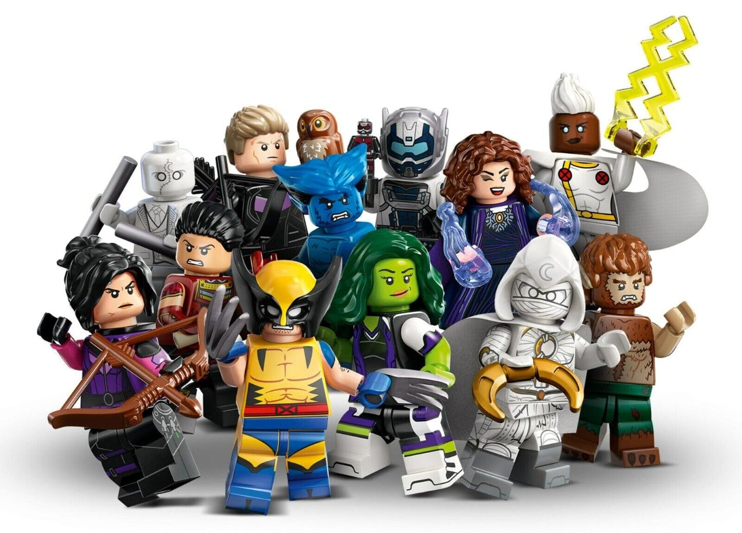 LEGO Marvel Series 2 Minifigure: Complete Set of 12 Minifigures: Beast Wolverine Moon Knight Hawkeye - Includes Calendar Man Capes - Superheroes 71039