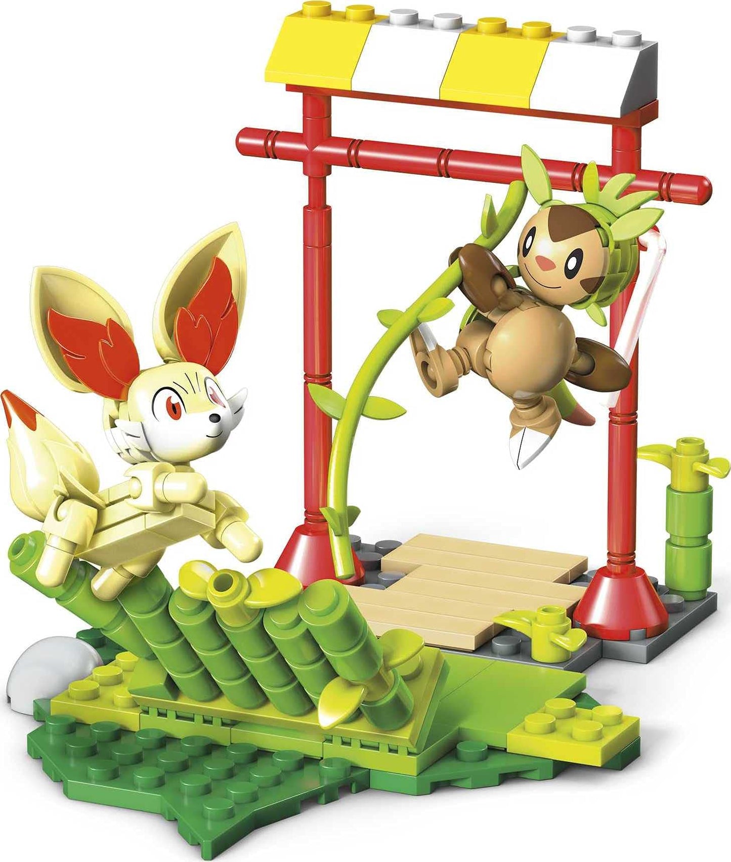 Mega Construx Pokemon Chespin vs. Fennekin Construction Set with Character Figures, Building Toys for Kids (131 Pieces)