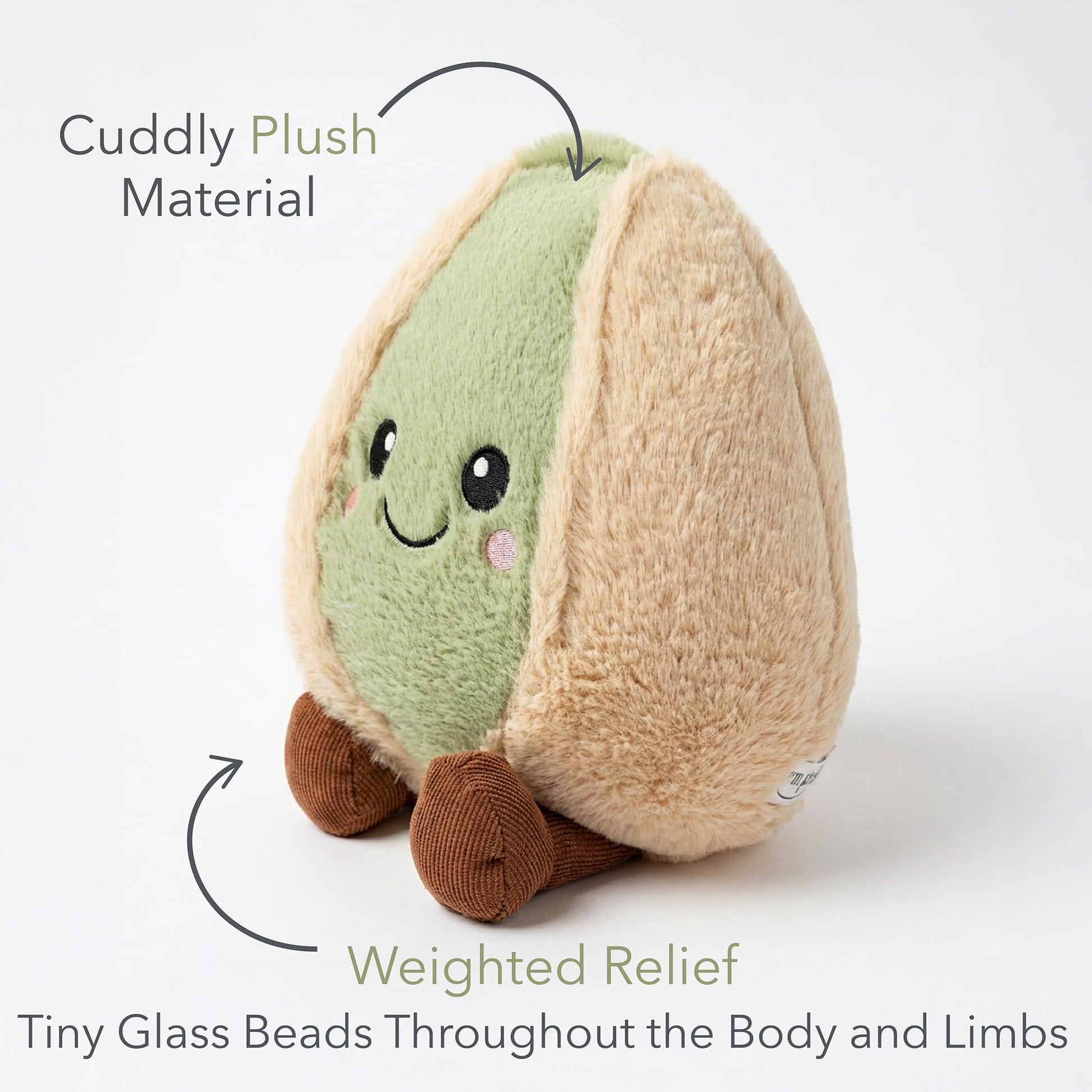 Warm Pals Pablo Pistachio - Microwavable & Weighted Plush Stuffed Animal - Heated Plushie for Warmth - Cute, Soft, Cozy Toy for Adults & Children