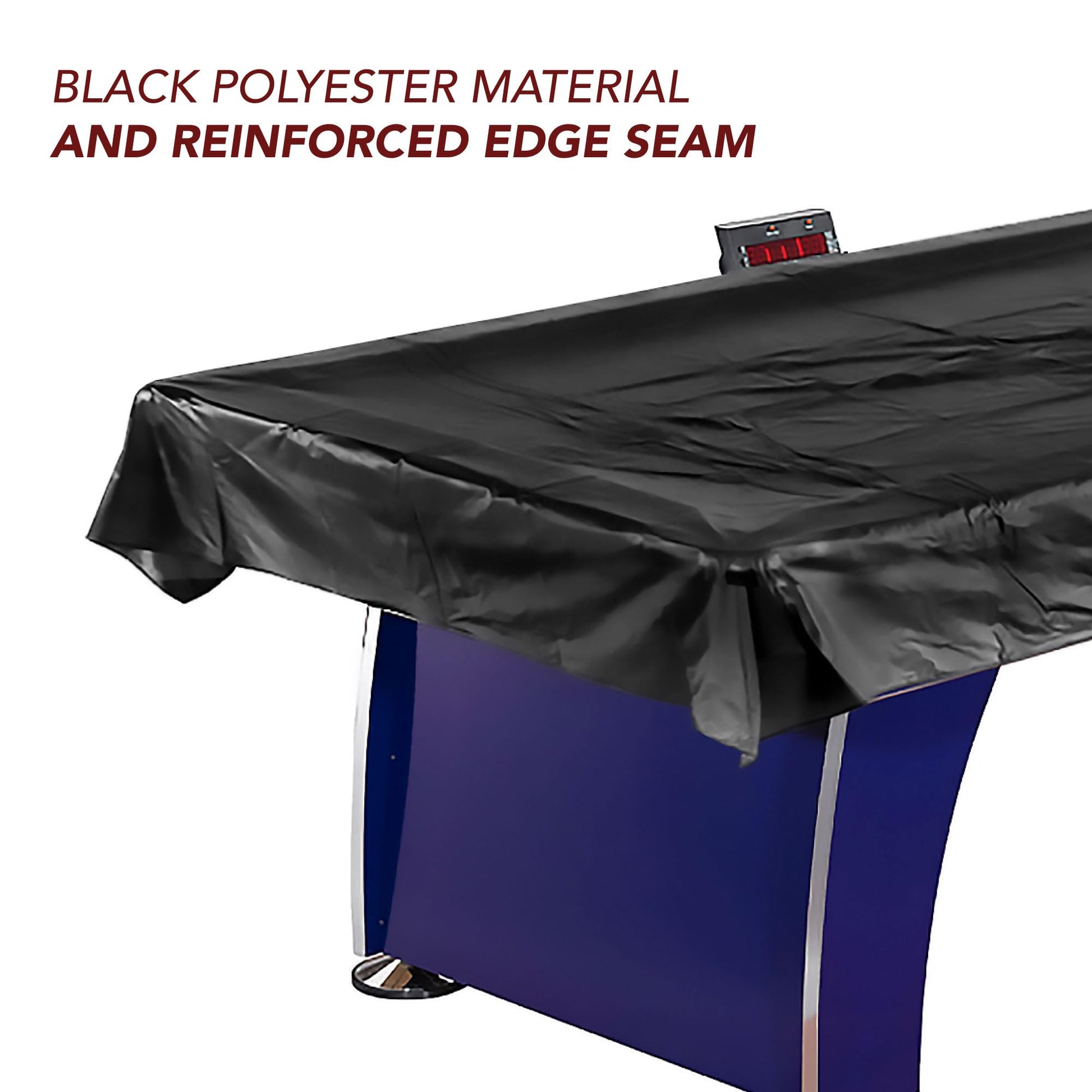 Hathaway Universal Air Hockey Table Cover for Family Game Room, Black - With Universal Fit for 6 to 7.5 Ft Tables, Weighted Corners, Weather-Resistant