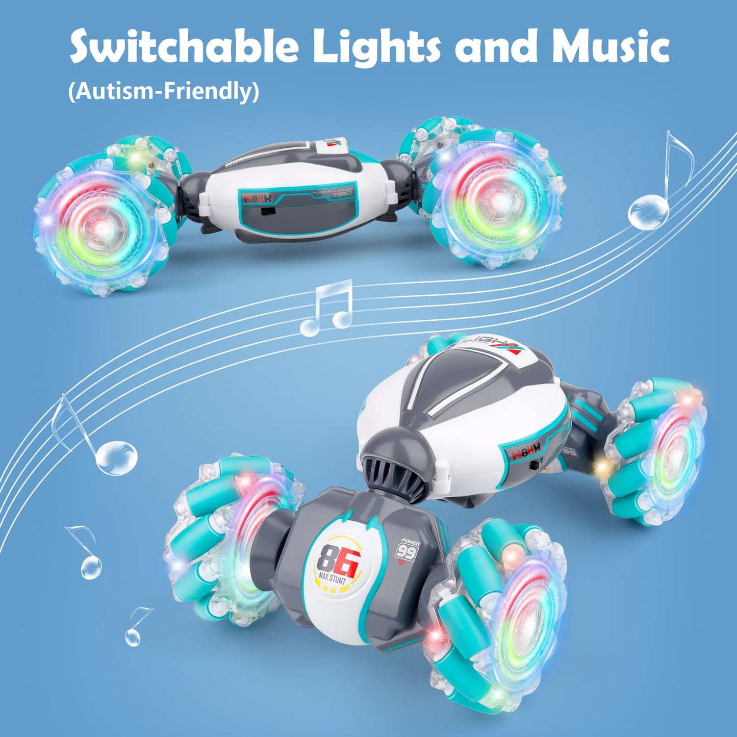 PREPOP Gesture Sensing RC Stunt Car, Birthday for Age 6 7 8-12 13+ Year Old Boys - Cool Toys for Kids, Hand Controlled Remote Control Twist Vehicle