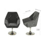 iLAND Dollhouse Furniture and Accessories Set, Miniature Swivel Chair & Carpet Modern for Dollhouse Livingroom (Grey)
