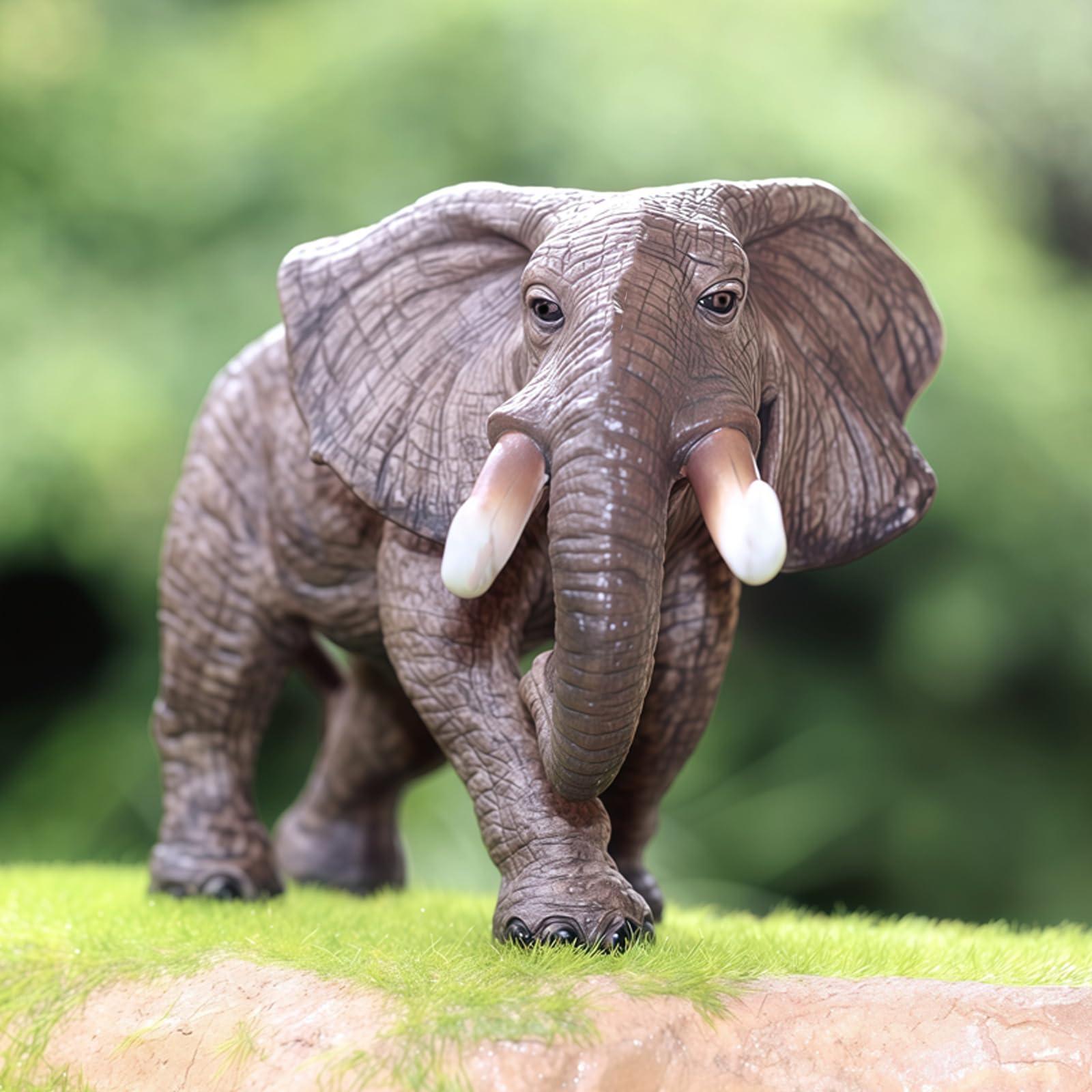 Gemini&Genius Elephant Toy for Kid, Elephant Animal Figure, Realistic 7" Large Elephant Action Figure, Wild Life Toy, Great Gift, Collection, Cake
