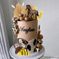Western Cake Topper Brown Ball Horse Cake Decorations Cow Hat for Western Theme Party Horse Theme Decoration Supplies
