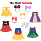 Sweet Dolly Baby Doll Accessories, 5 Doll Clothes, Mermaid Princess Dresses Outfits for 15 Inch to 18 Inch Dolls, 15 Inch Baby Dolls, 10PCs in Total