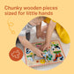 Melissa & Doug Farm Animals Sound Puzzle - 8-Piece Wooden Peg Puzzle with Light-Activated Sounds, Music Learning Toy for Toddlers and Preschoolers