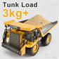 KidsFaves RC Dump Truck, 9CH Remote Control Dump Truck with Metal Dump Bed, 45° Lifting & 360° Rotation, 2 Batteries, Lights & Sounds, Construction