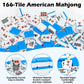 SEHAUSEU American Mahjong Tile Set with 166 Tiles, 1.2-Inch Mah Jongg Sets, Mahjong Gift Set with 3 Blue Dice and Mahjong Tile Bag, Complete Portable