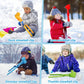 Holady 4PCS Large Size Snowball Maker Clip,Snowball Maker Tool with Handle for Snow Ball Fights, Snow Toys Kids Winter Outdoor Toys（Dinosaur, Love