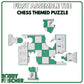 Bobby Fischer Tic Tac Chec, 2-Player Chess Strategy Game, Tic Tac Toe & Chess Combination Game, 4x4 Board with Illustrated Move Guide