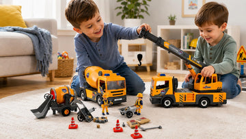Tiny Force Toy Construction Truck Toys for Kids Ages 4-12 Cement Mixer, Construction Trucks & Toy Trucks for Toddler Boy Toys, Cool Toys for Boys