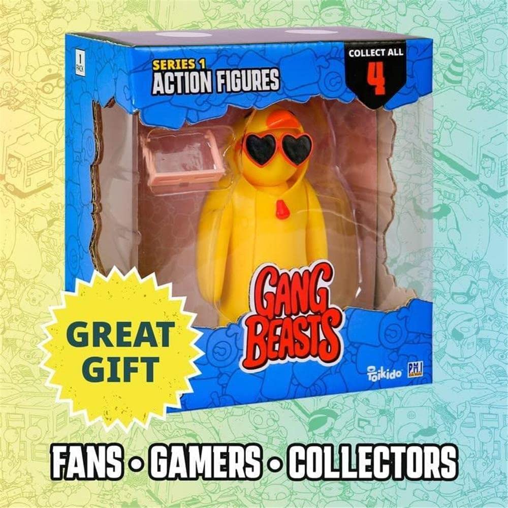 Gang Beasts Yellow Chicken Costume Video Game Fighter Character Figure