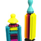 B. toys - Bristle Block - Stackadoos - Sort & Stack STEM Building Blocks Set - 68 Interlocking Blocks - Toys for Toddlers, Kids - Storage Jar with Lid