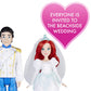 Disney Princess Ariel and Prince Eric, 2 Fashion Dolls from The Little Mermaid Movie, Doll in Wedding Dress, Tiara, and Shoes Toy, Brown