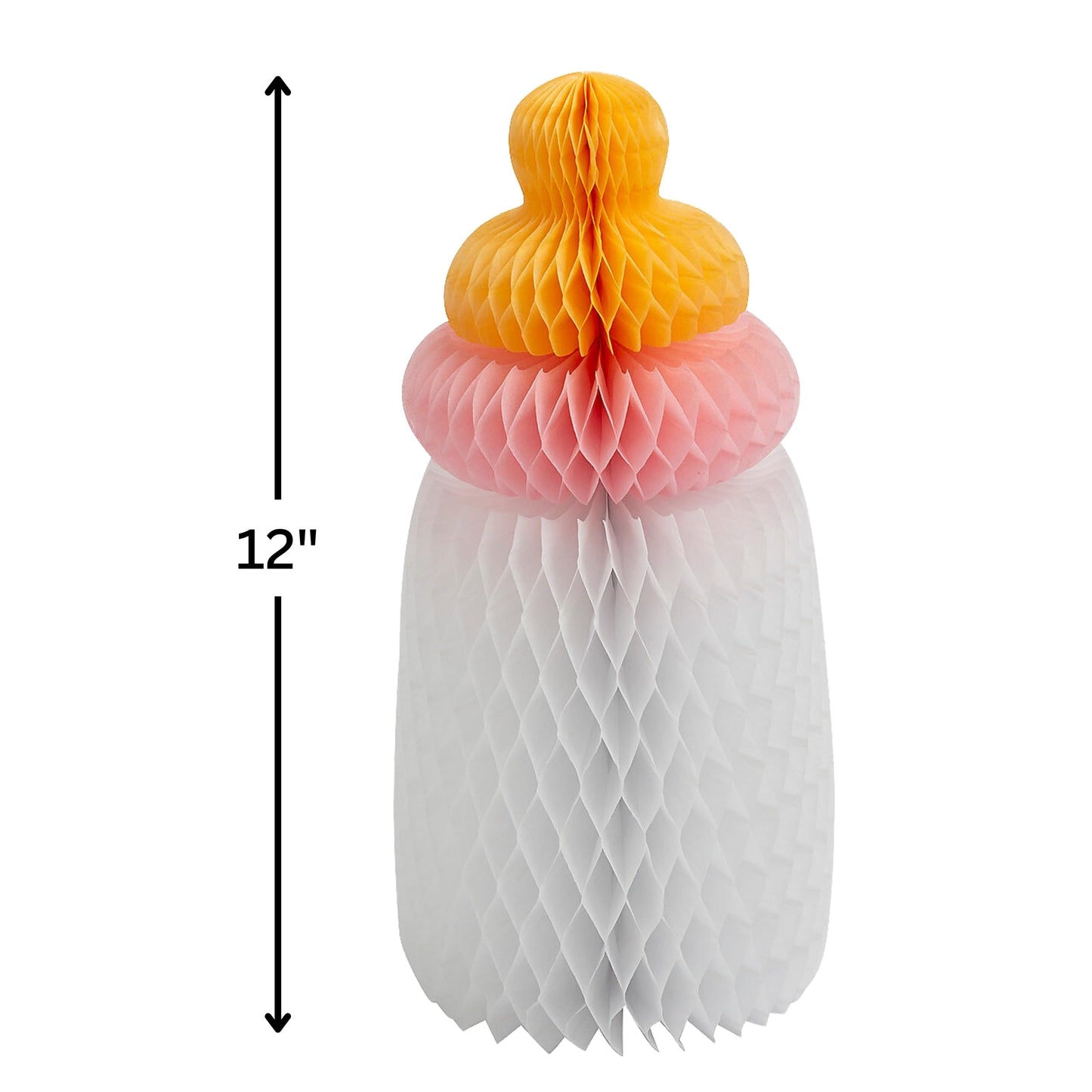 Fun Express Baby Bottles Honeycomb Centerpiece - Adorable Party Decor for Baby Showers Gender Reveals and Special Occasions - Perfect for Table