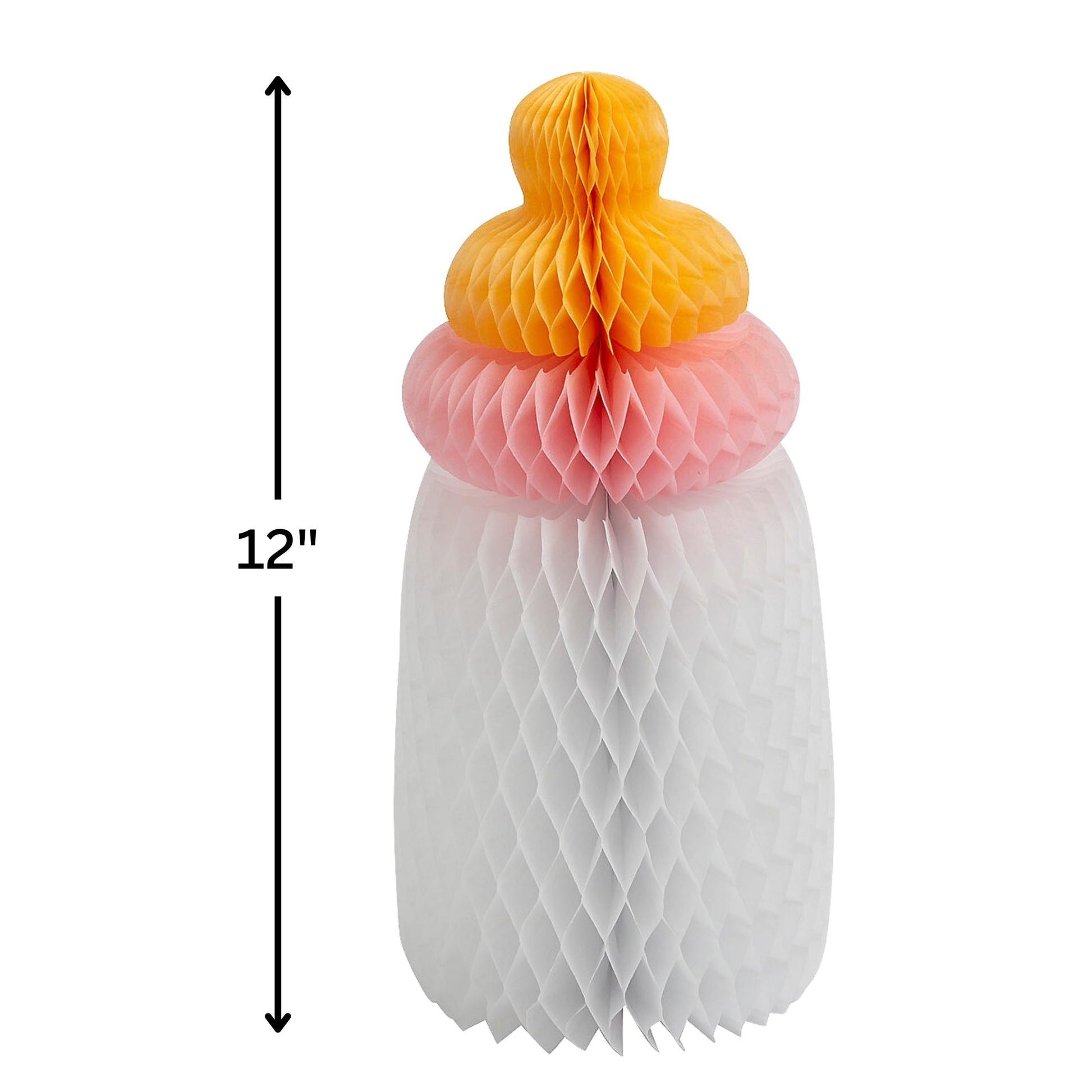 Fun Express Baby Bottles Honeycomb Centerpiece - Adorable Party Decor for Baby Showers Gender Reveals and Special Occasions - Perfect for Table