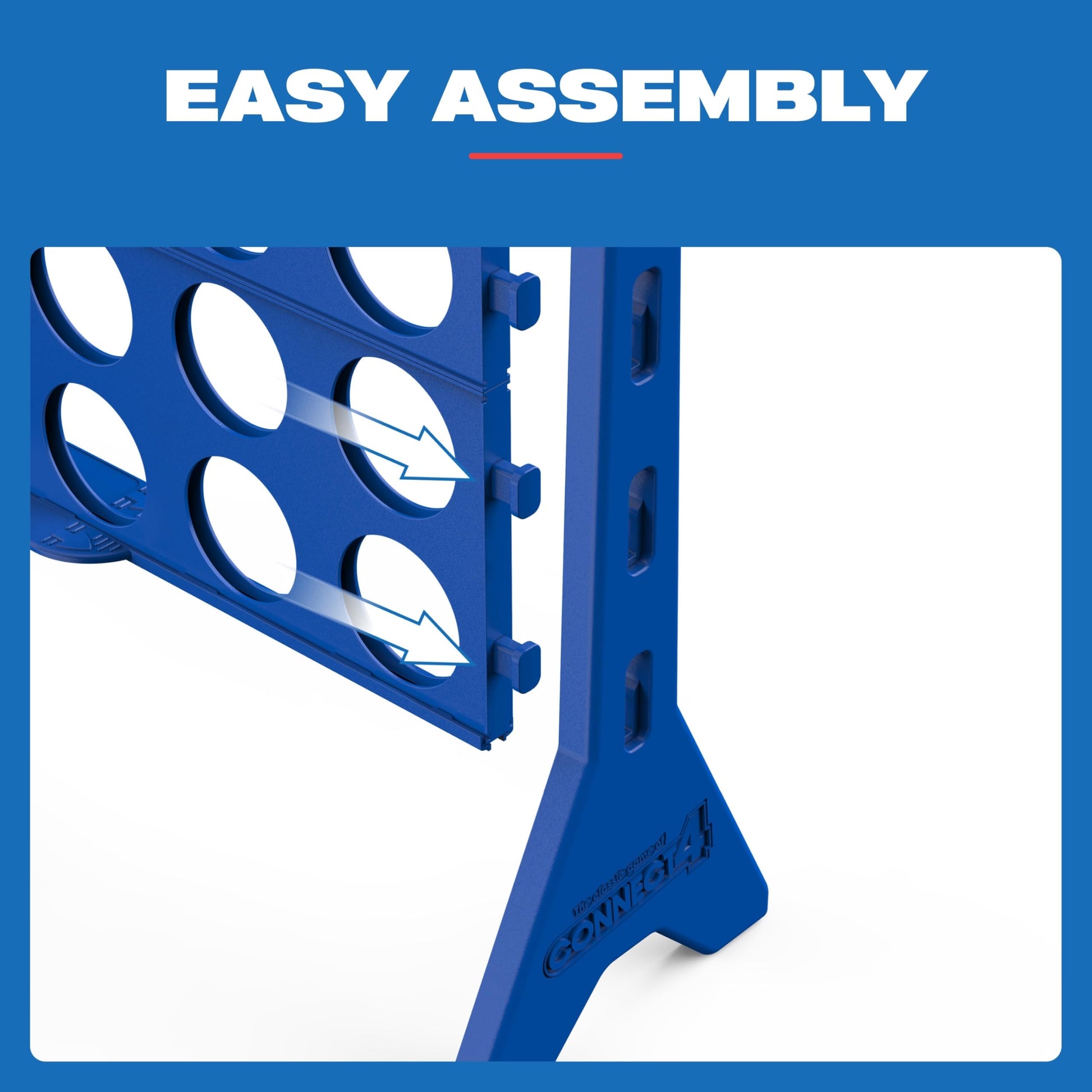 EastPoint Oversized Connect 4 Game - Oversized Edition, Blue, 42-Count Discs - Giant Connect 4 for Lawn & Yard Play - Board Games for Kids & Adults