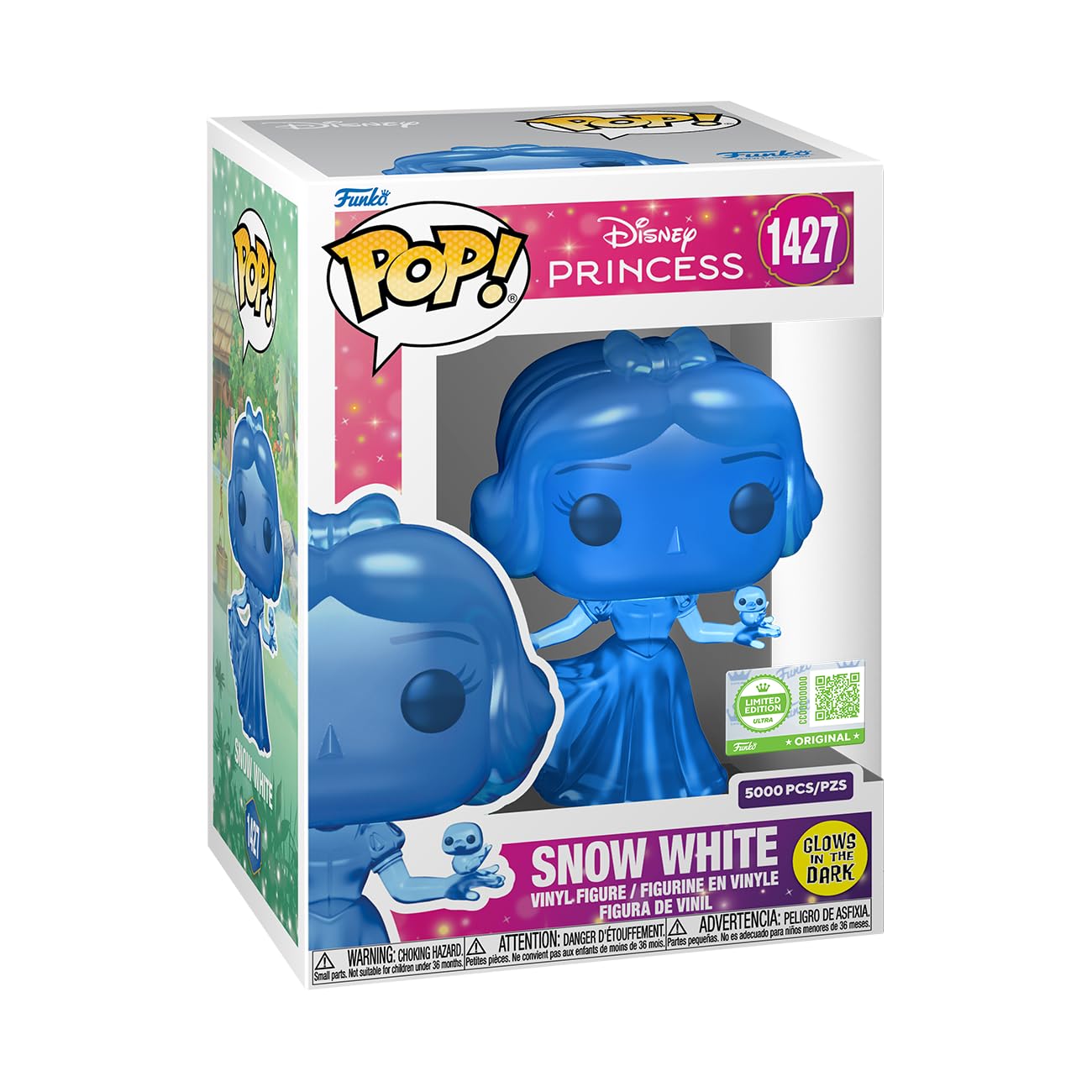 Funko Pop Snow White Translucent Blue Glow #1427 Limited 5000 W/Protector