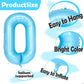 Light Blue 10 Balloon Number Blue Bow Birthday Decorations, Blue Bows Balloons Foil Mylar Helium Large 40” 10th Balloon for Girls Coquette Birthday