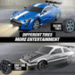Liberty Imports RC Drift Car 1/16 2.4GHz 4WD Remote Control Sport Racing On-Road Vehicle with LED Light, Batteries and Drift Tires (Silver)