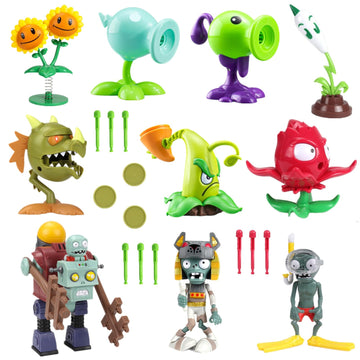 JHESAO 10PCS PVZ Toys Set Action Figures PVC Toy New, Zombies Plant Toy Great Gifts for Kids and Fans, Birthday and Party New