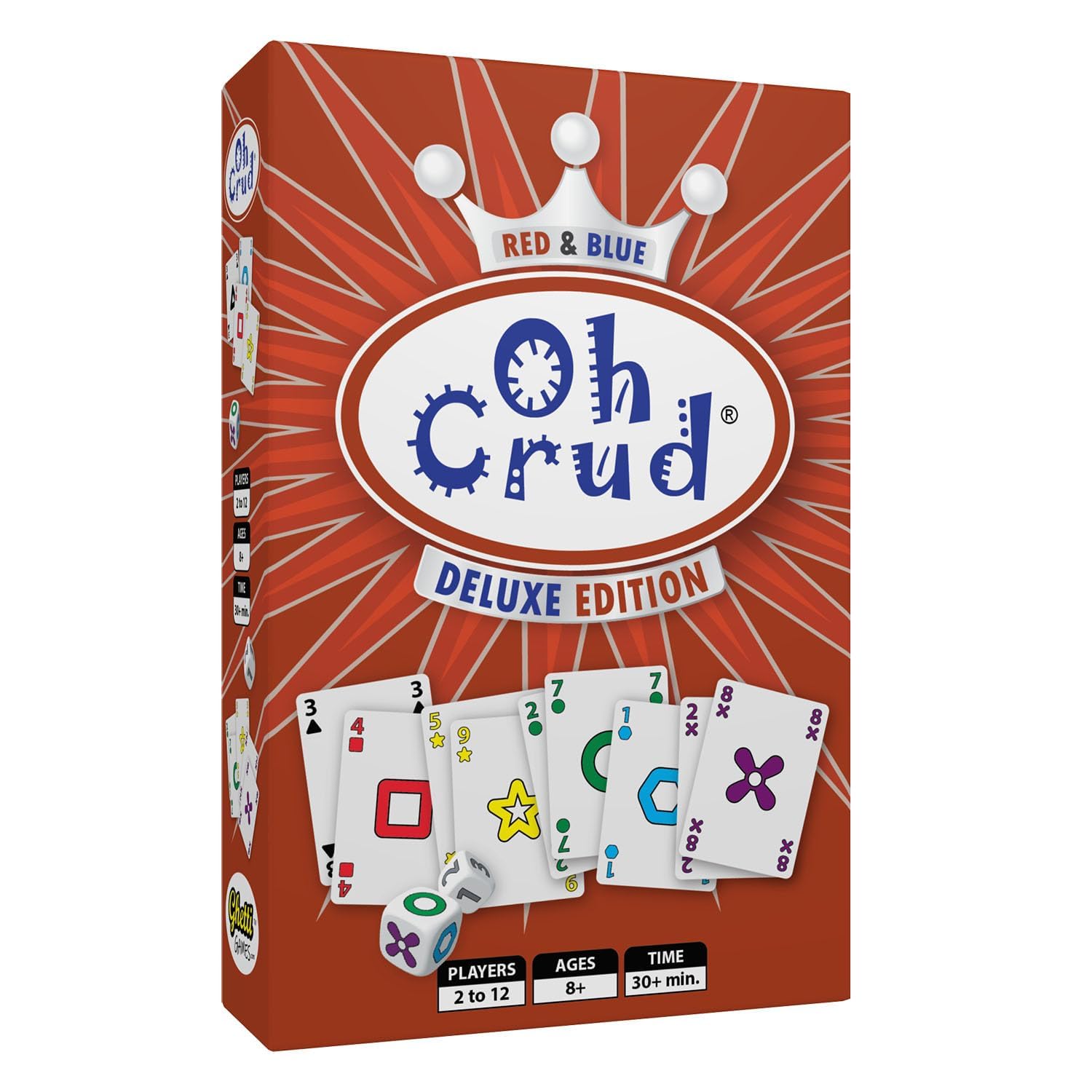 Oh Crud Deluxe Edition: A Trick-Taking Card & Dice Game for Adults & Families, Strategy Card Game for Family Game Night Fun, Easy-to-Learn & Portable