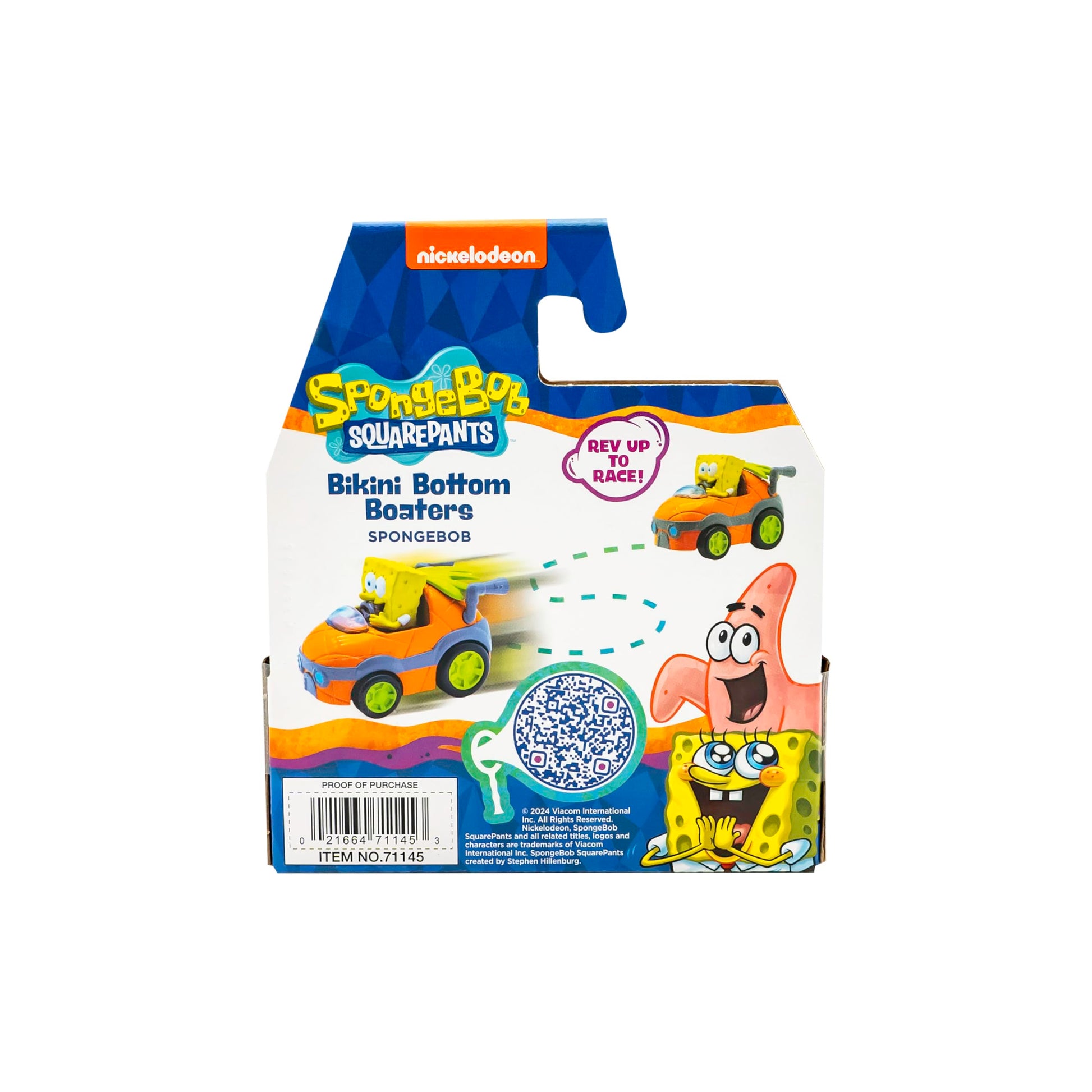 SpongeBob SquarePants Bikini Bottom Boaters Rev Up Racers with Spongebob and Patrick, Ages 3+