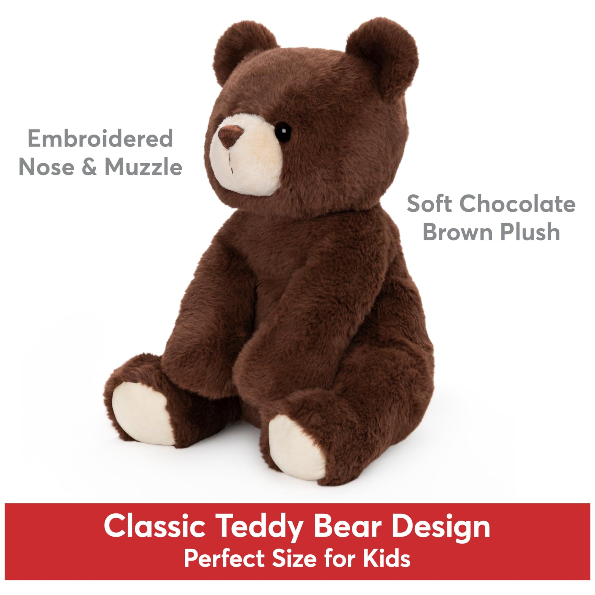 GUND Finley 13-Inch Classic Brown Teddy Bear Plush Toy for Ages 0+