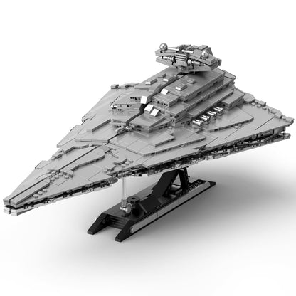 wbbw JG073 Imperial-Class Destroyer Model, 1845-Piece Spaceship Building Set, Build & Display Building Toy for Adults Collector Age 14+