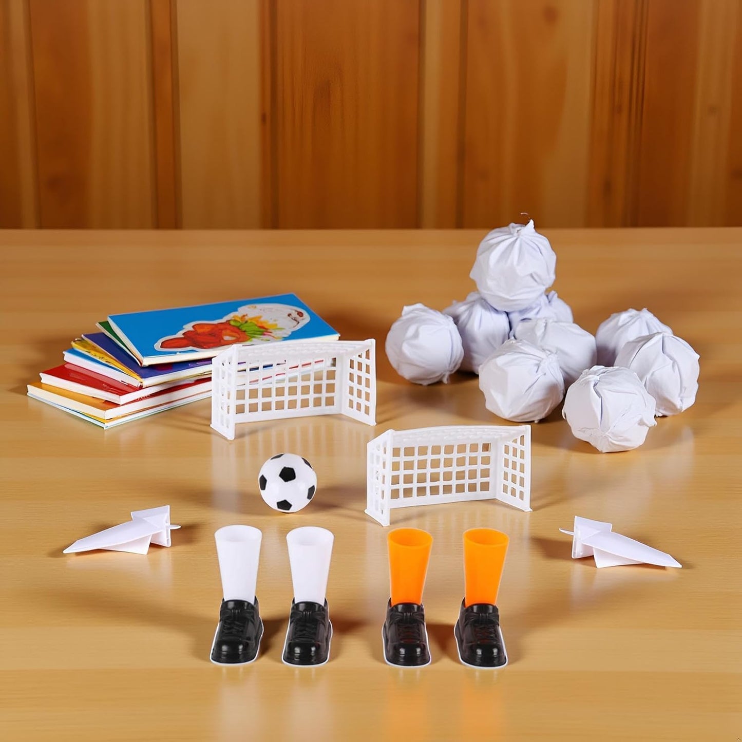 1 Set Finger Soccer Game Finger Footballs Match Funny Finger Table Game Set with Two Goals for Fans Club Party