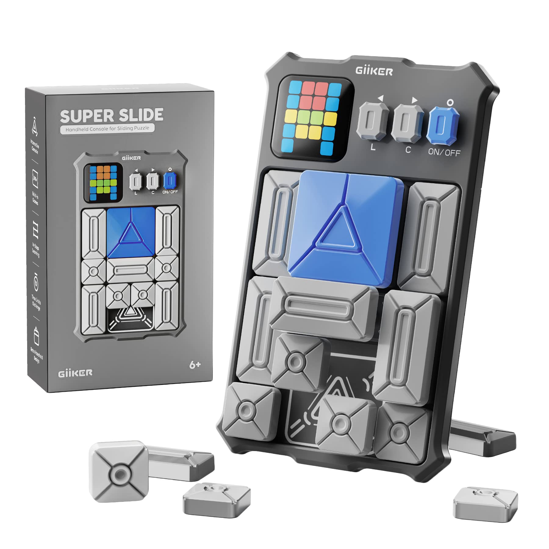 GiiKER Super Slide Puzzle Game, 500+ Challenges, STEM Toy for Ages 6+