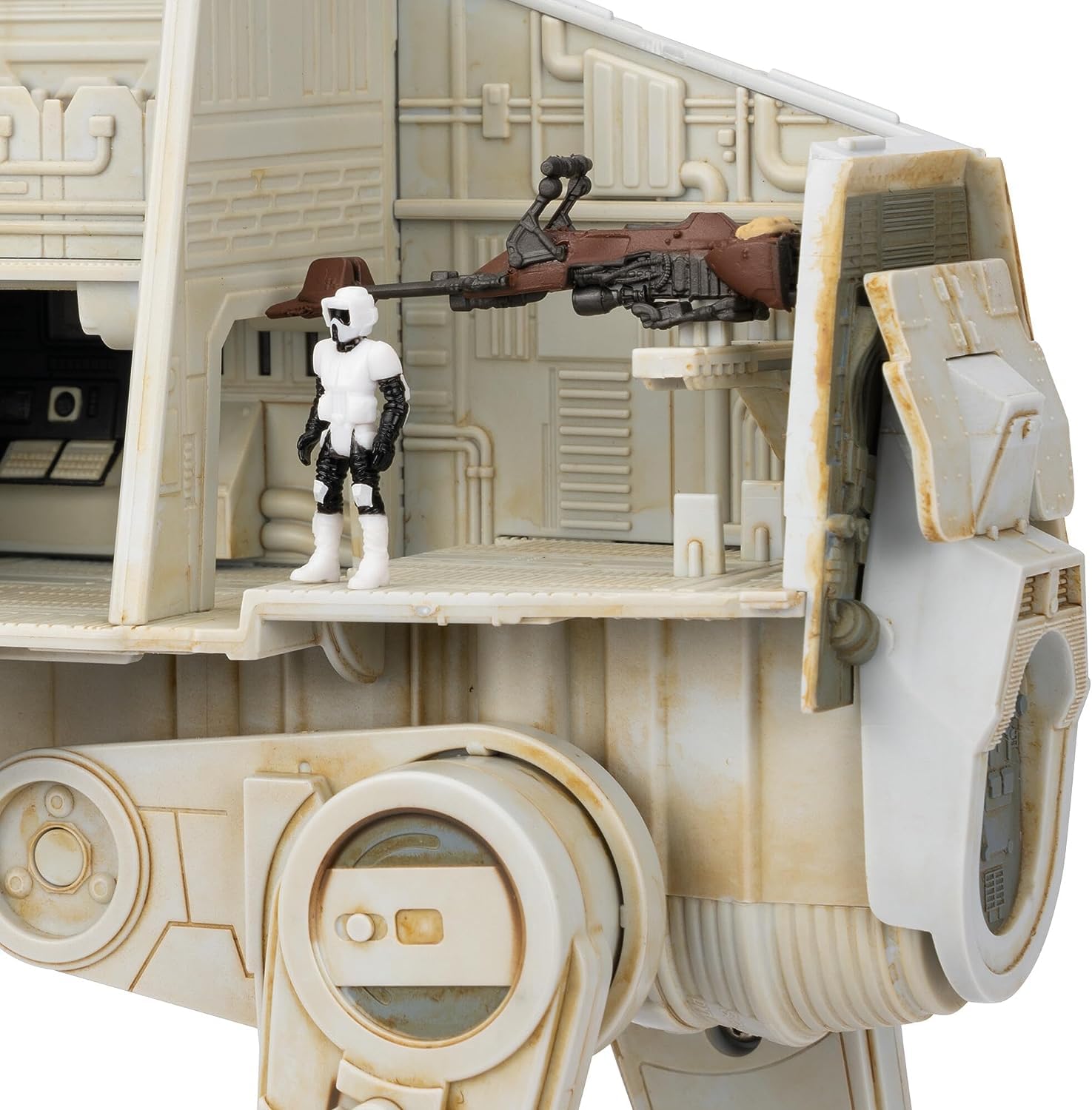 Star Wars Micro Galaxy Squadron at-at Walker (Endor) Amazon Exclusive - 10-Inch Vehicle with Lights, Sounds, Action Zones, and Accessories (Toys