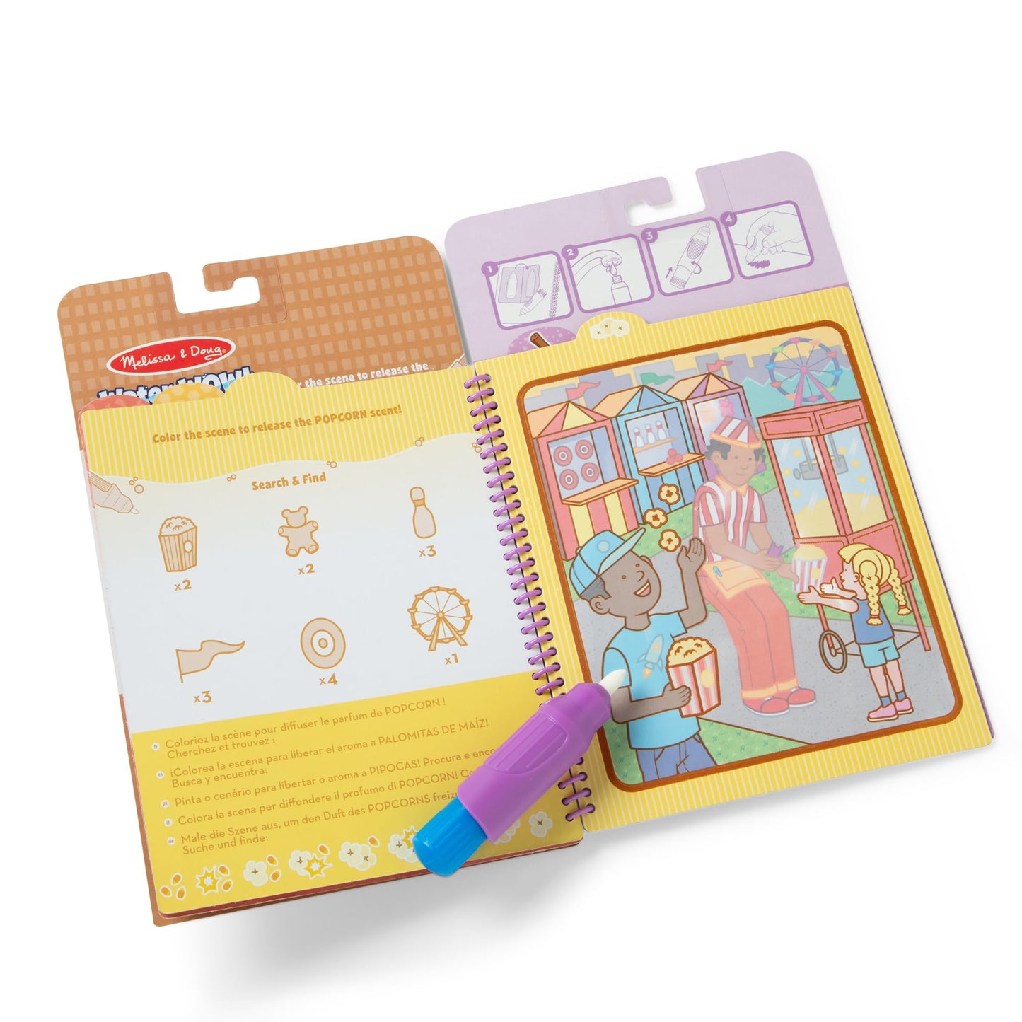 Melissa & Doug Scented Water Wow! Treats, Mess-Free Coloring Activity Pad