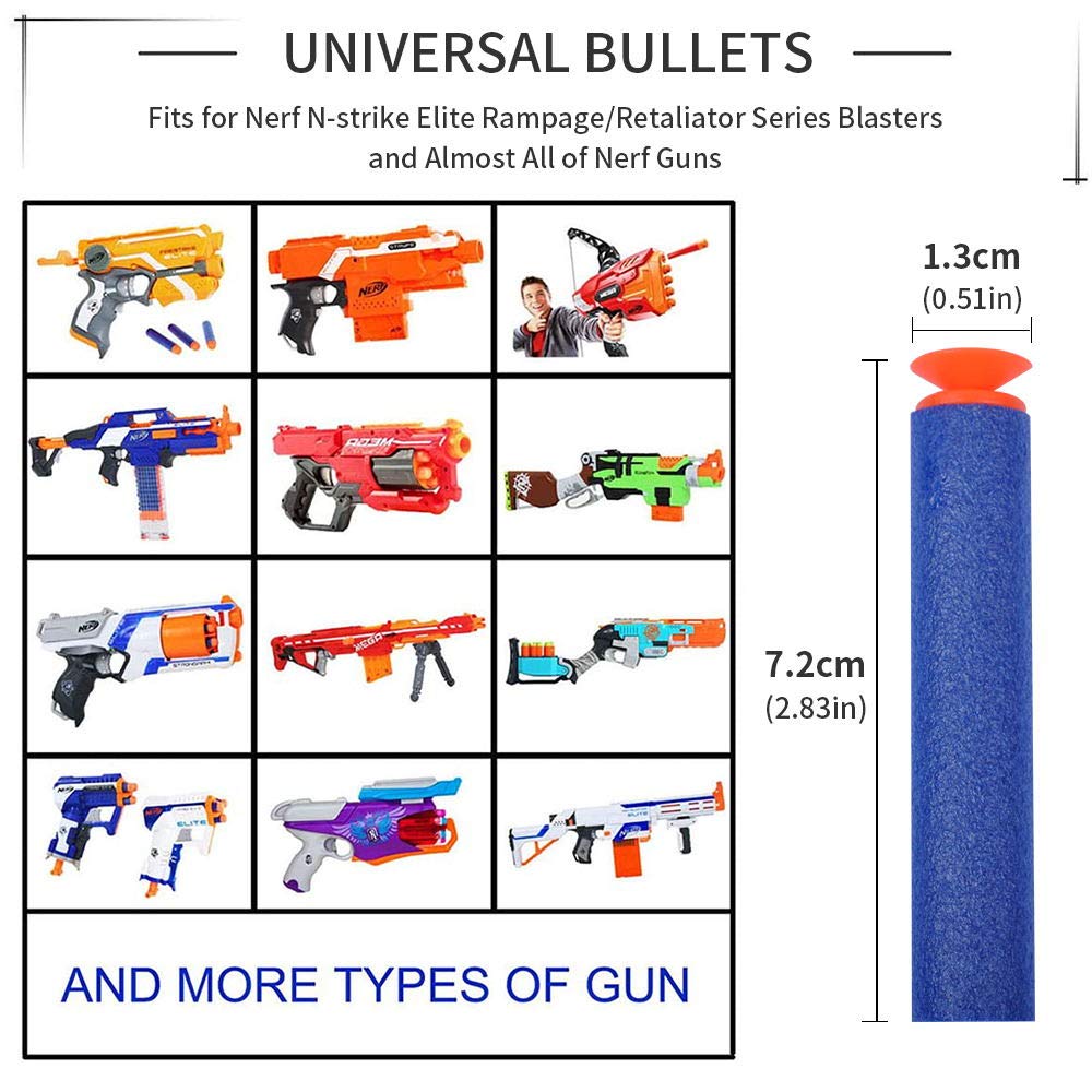 YagoDago Refill Suction Darts Bullets Fit for Nerf N-Strike Elite Toy Gun